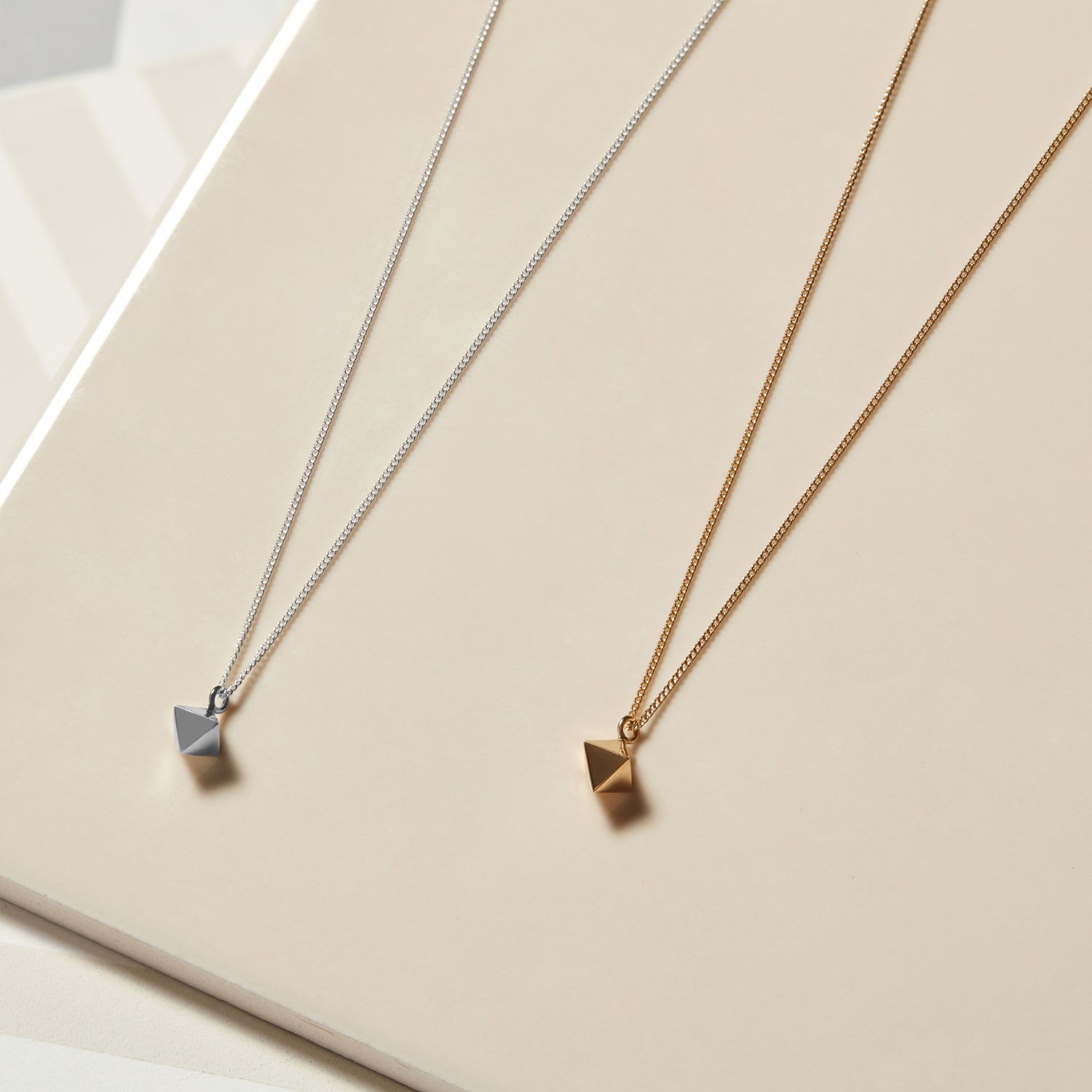 Mini Octahedron Necklace - Silver - Myia Bonner Jewellery