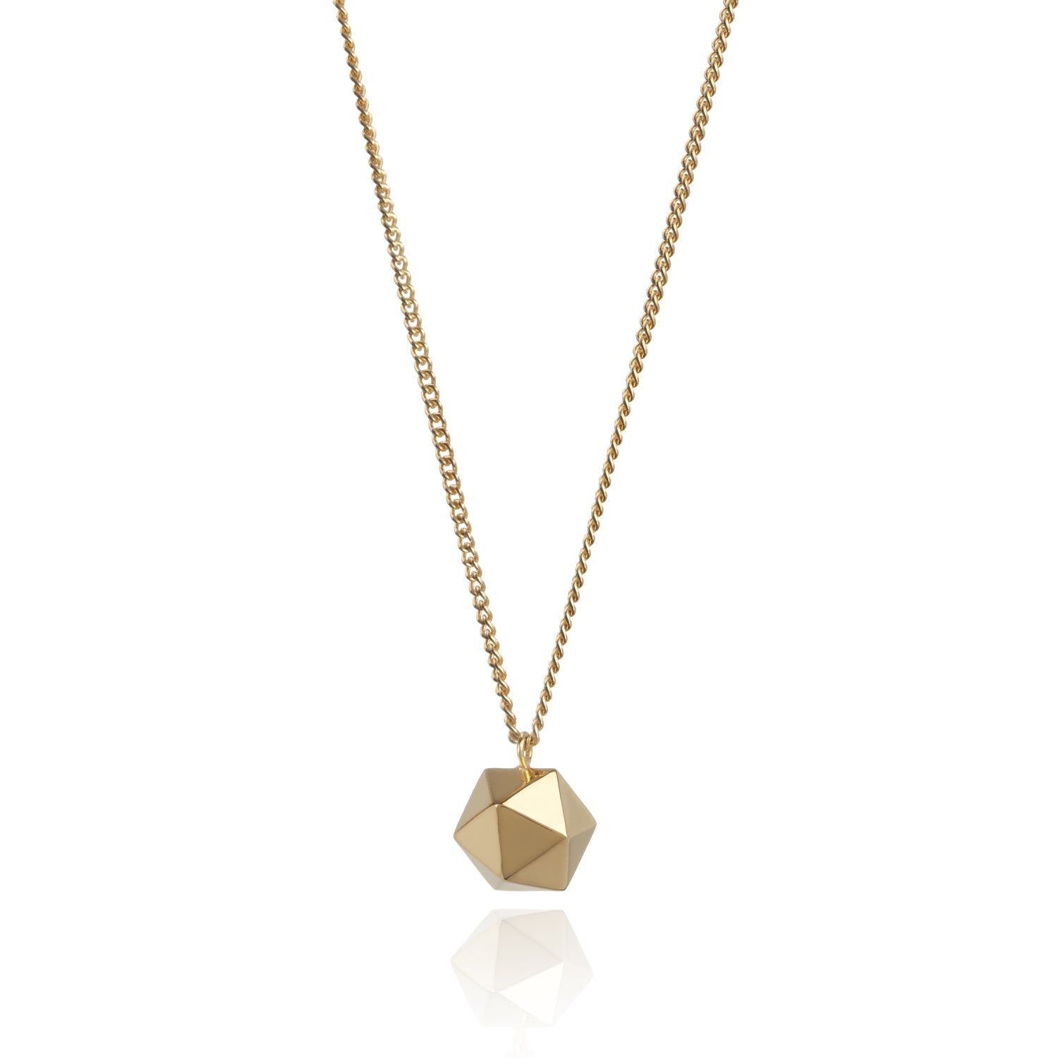Icosahedron Pendant - Gold - Myia Bonner Jewellery
