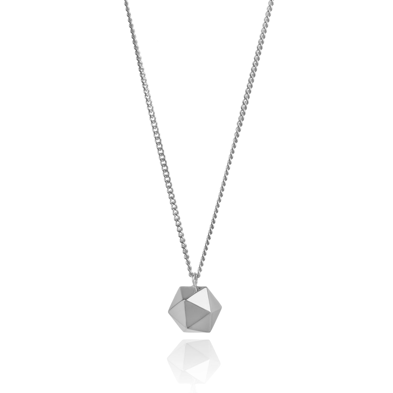 Icosahedron Pendant - Silver - Myia Bonner Jewellery