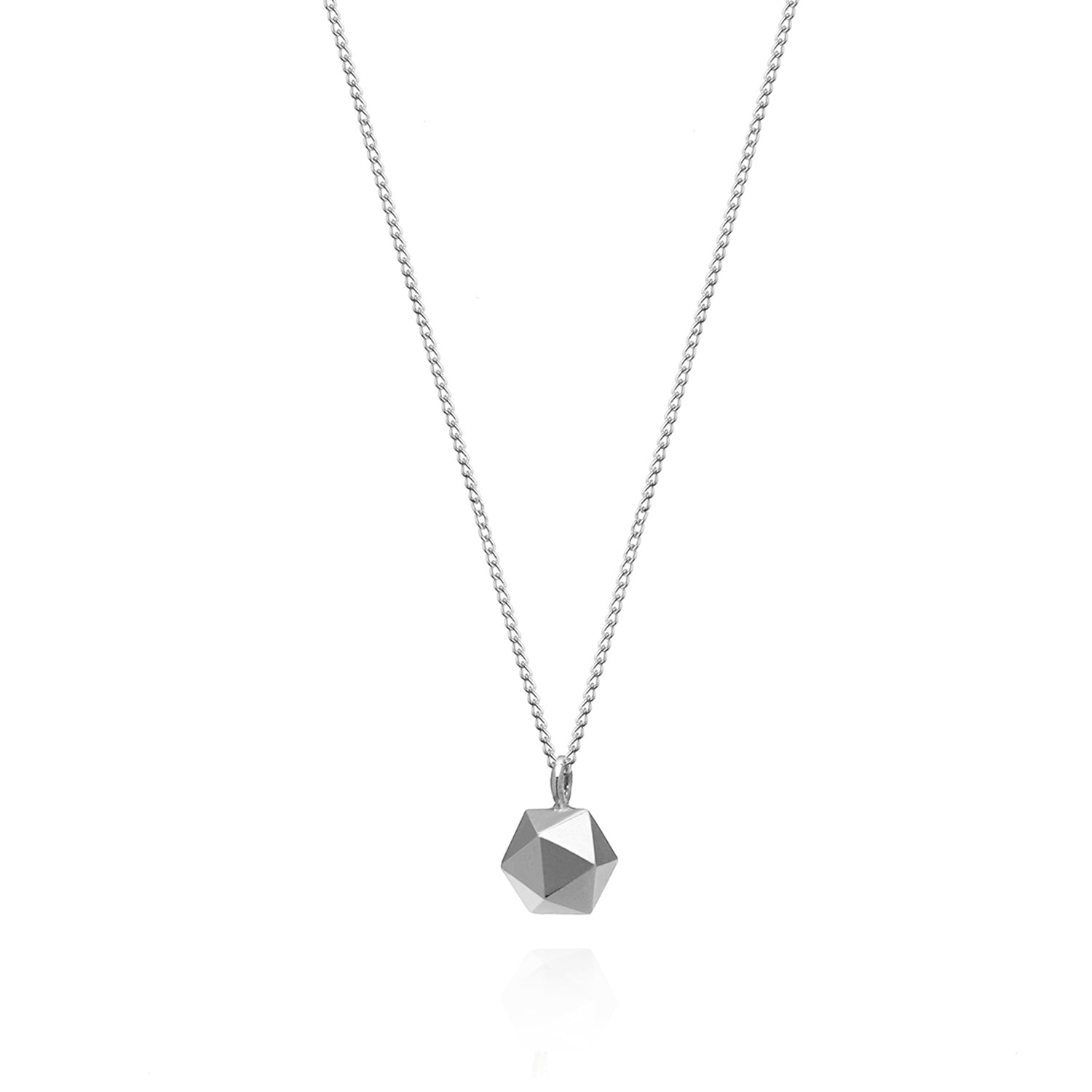 Mini Icosahedron Necklace - Silver - Myia Bonner Jewellery