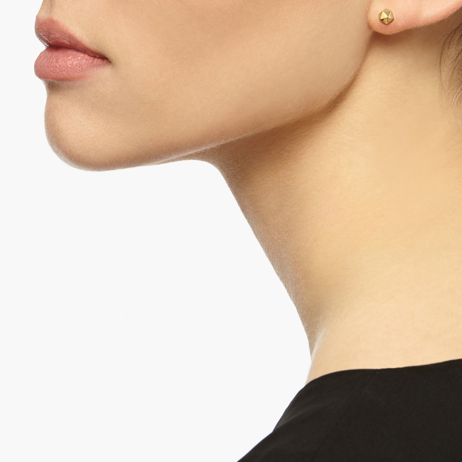 Icosahedron Stud Earrings - Gold - Myia Bonner Jewellery