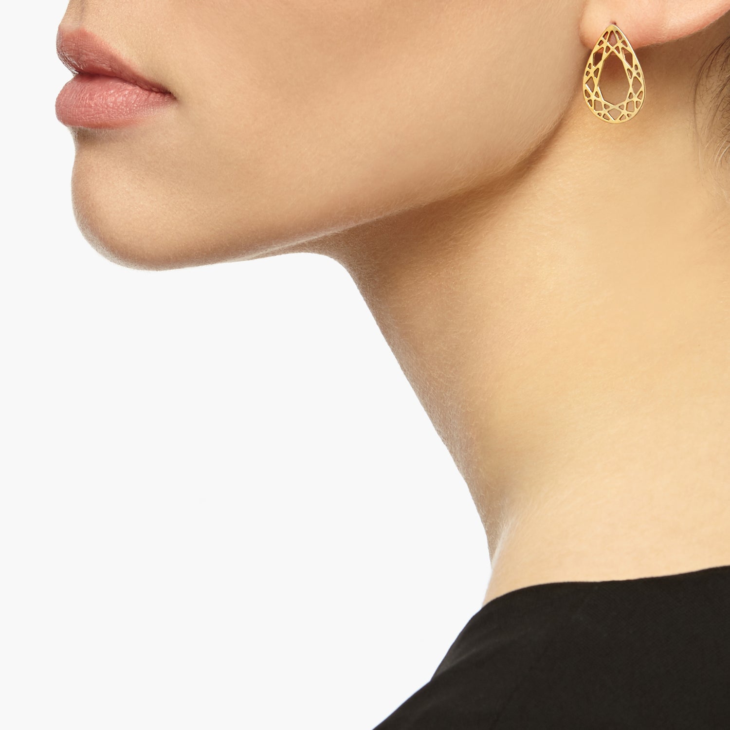 Pear Diamond Stud Earrings - Gold - Myia Bonner Jewellery
