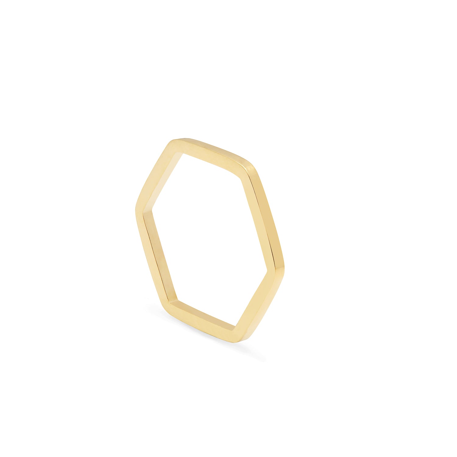 Hexagon Ring - 9k Yellow Gold - Myia Bonner Jewellery