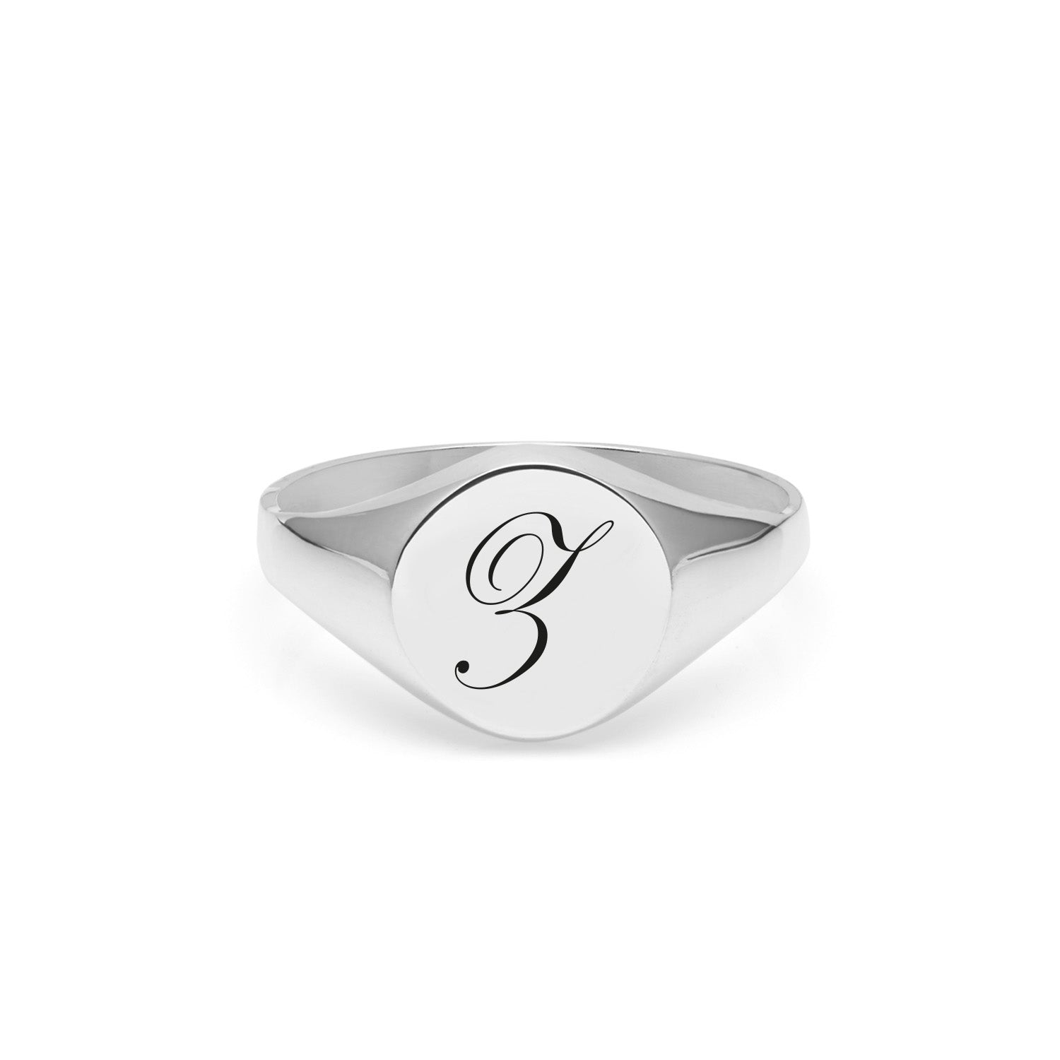 Initial Z Edwardian Signet Ring - Silver