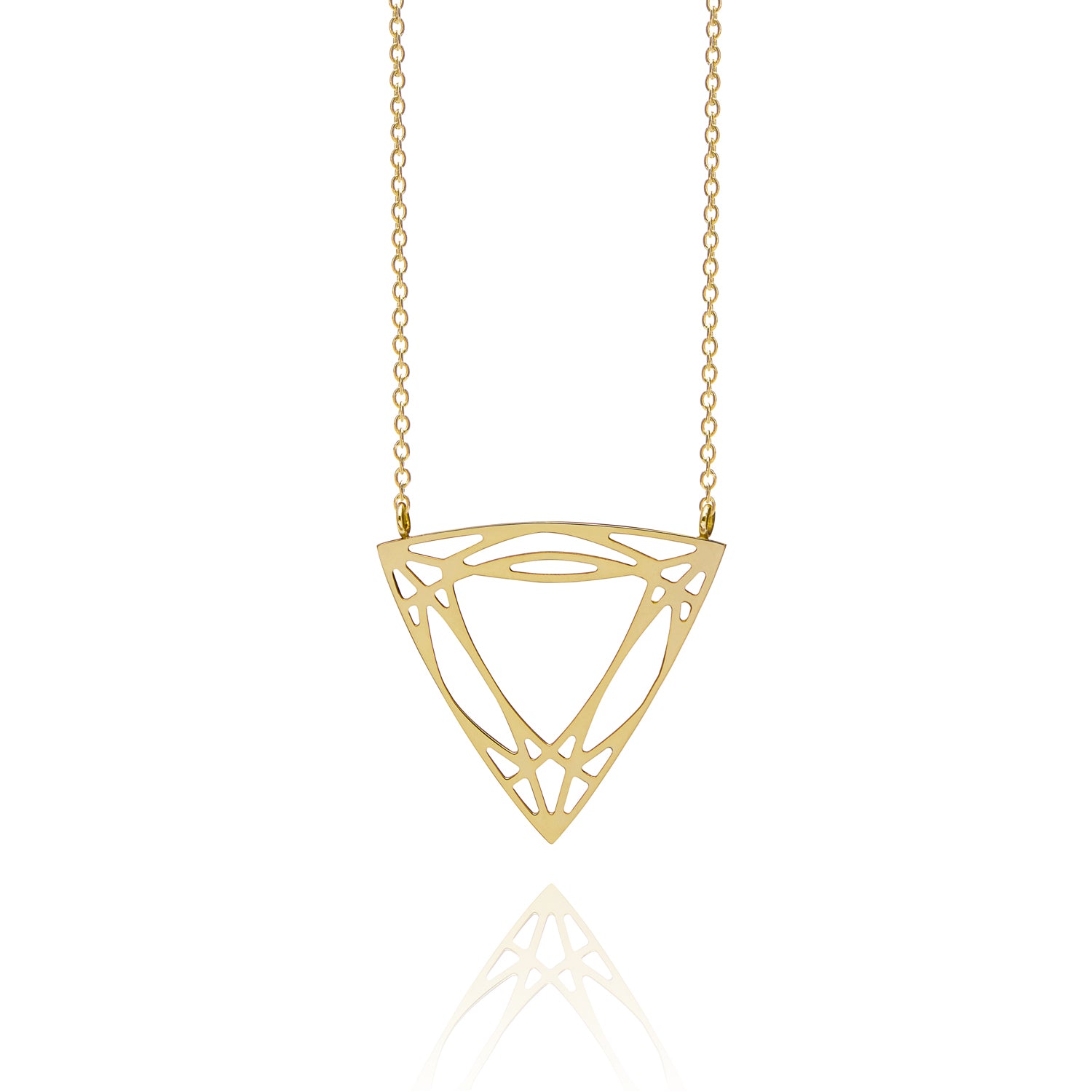 Trillion Diamond Necklace - Gold - Myia Bonner Jewellery