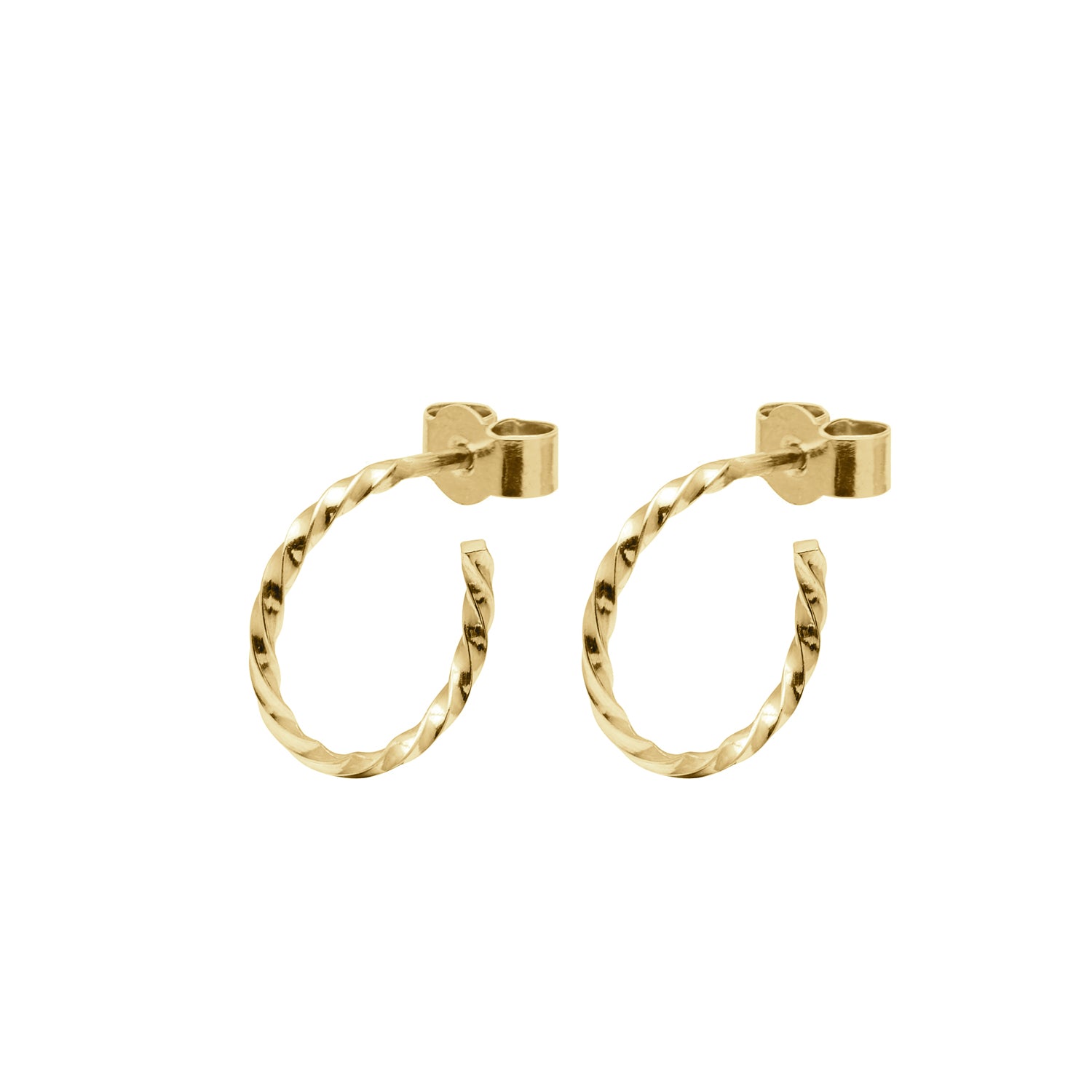 Mini Twist Hoop Earrings - Gold - Myia Bonner Jewellery