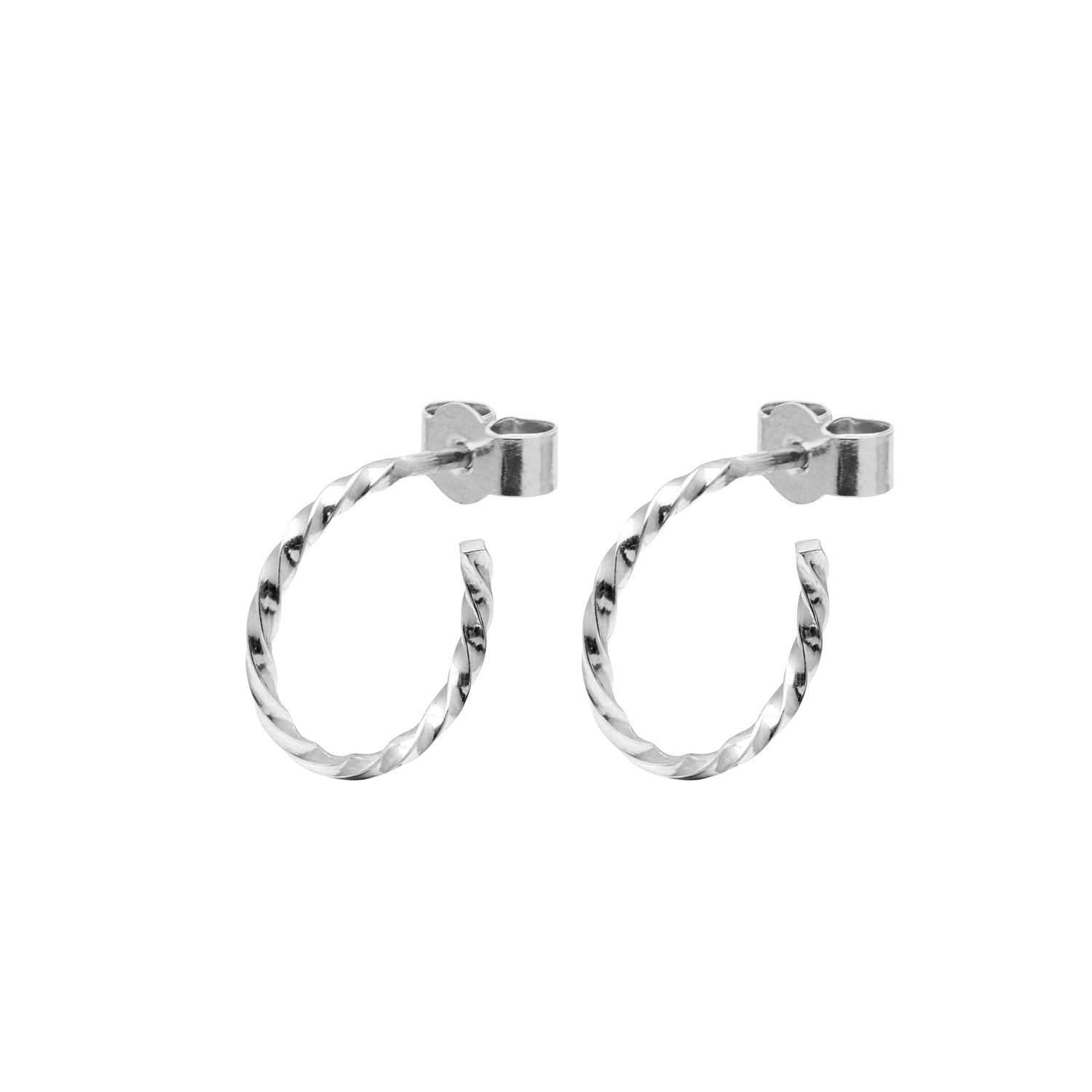 Mini Twist Hoop Earrings - Silver - Myia Bonner Jewellery