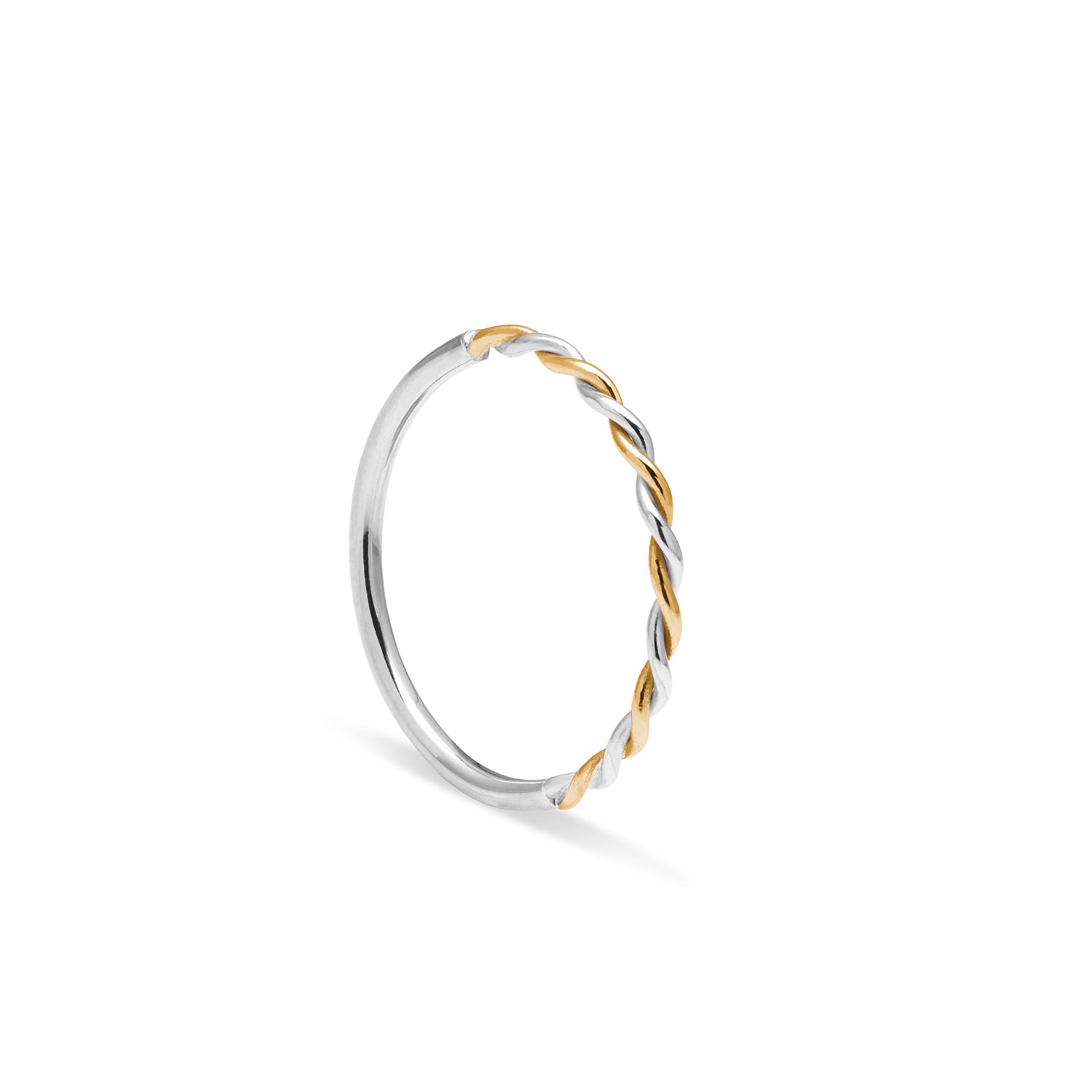 Two-tone Twisted Paradox Ring - 9k Yellow Gold & Silver