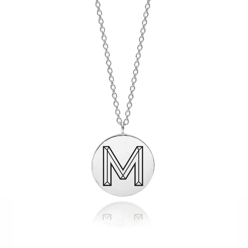 Facett Initial M Pendant - Silver - Myia Bonner Jewellery
