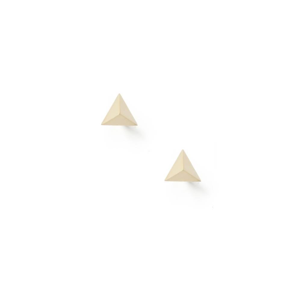 Tetrahedron Stud Earrings - 9k Yellow Gold - Myia Bonner Jewellery