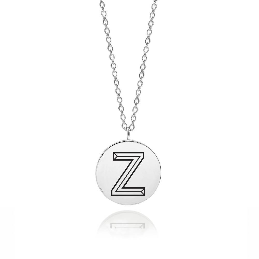 Facett Initial Z Pendant - Silver - Myia Bonner Jewellery