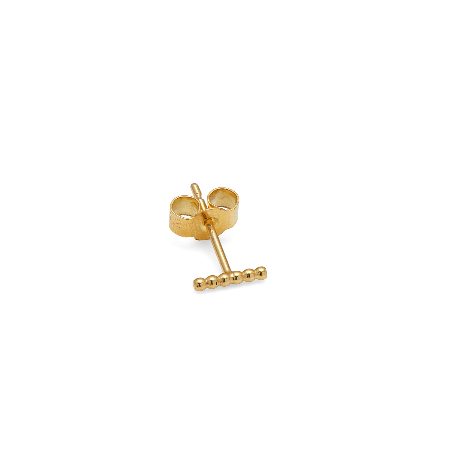 Single Mini Sphere Bar Stud Earring - Gold